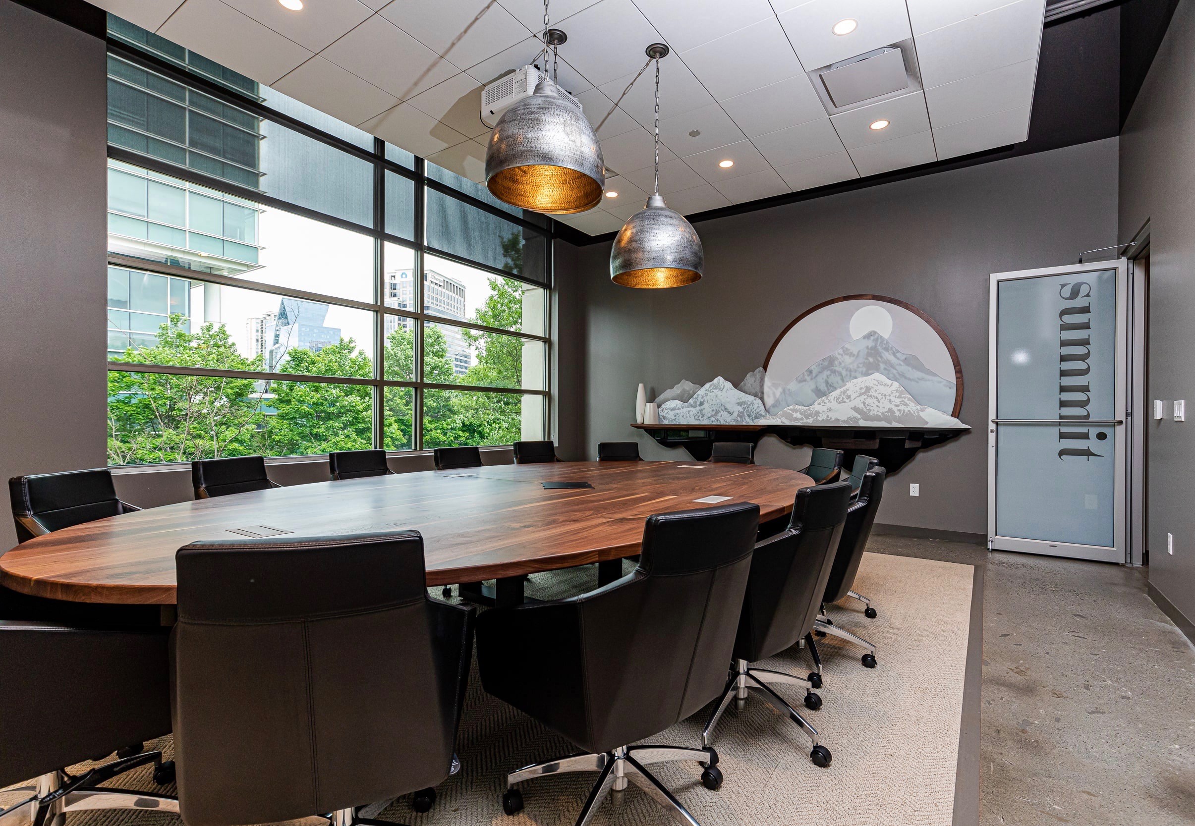 Luxury boardroom with window in Buckhead Atlanta