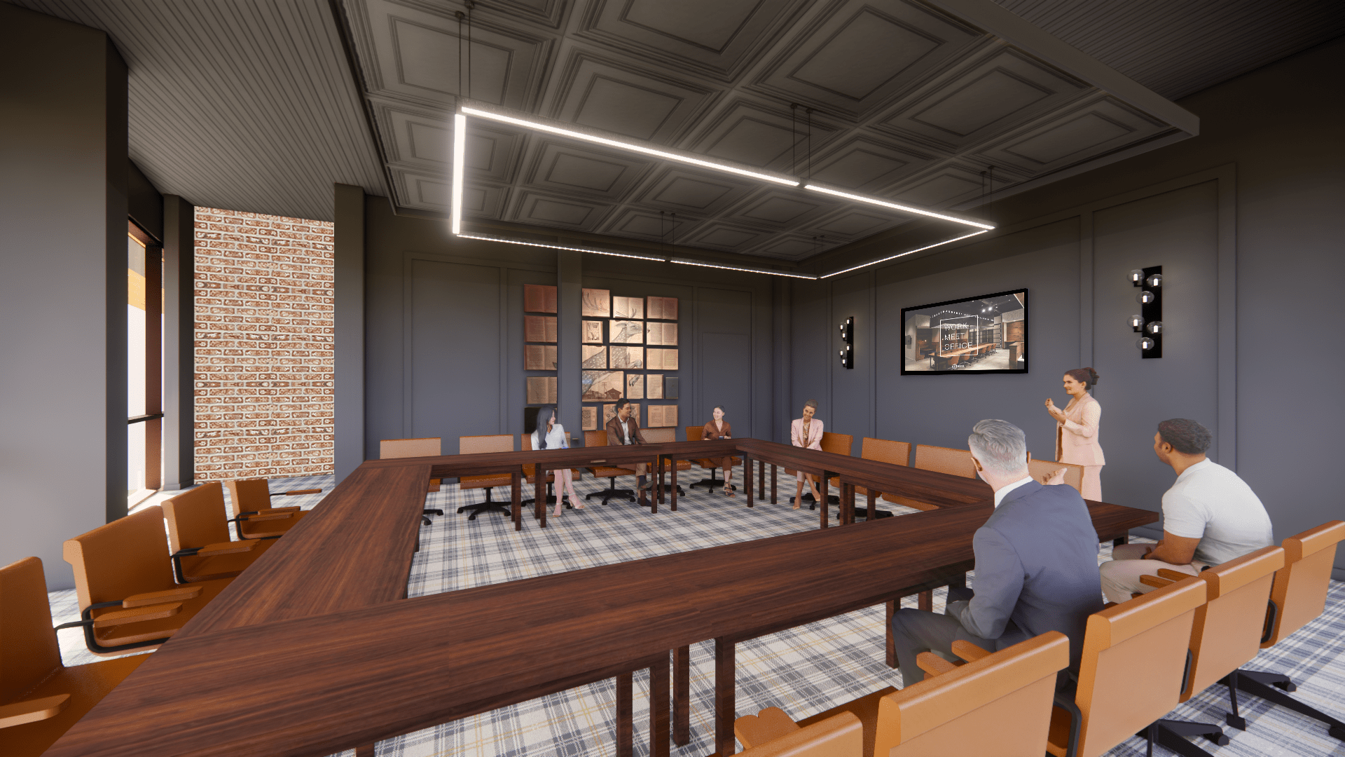 Library, speakeasy-inspired luxury boardroom at Roam Grandscape in The Colony, Texas