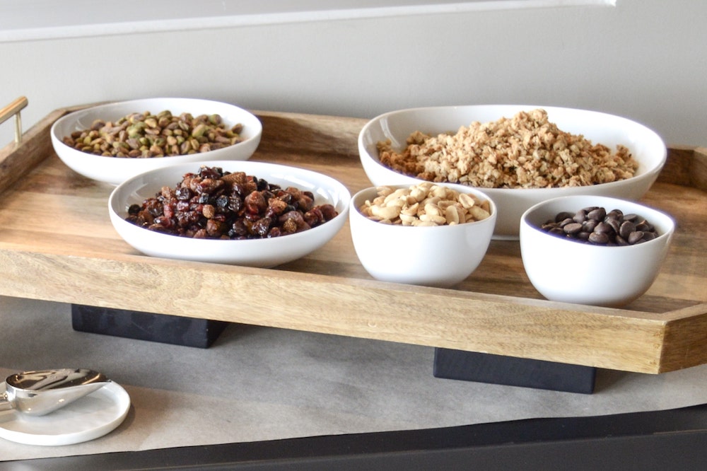 Trail Mix Bar for meeting snacks at Roam