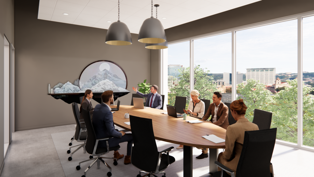 Luxury boardroom for rent at Roam Grandscape in The Colony, Texas