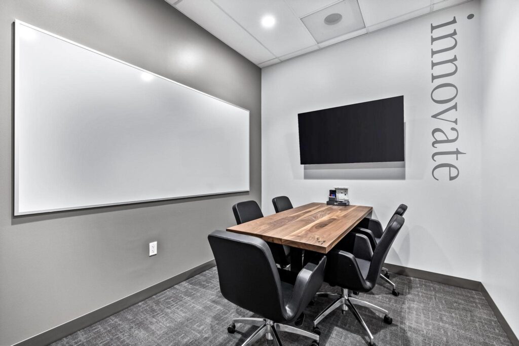 Meeting room seating up to 5 people in North Dallas at Roam Grandscape