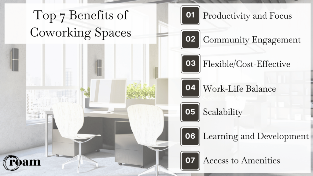 top 7 benefits of coworking spaces