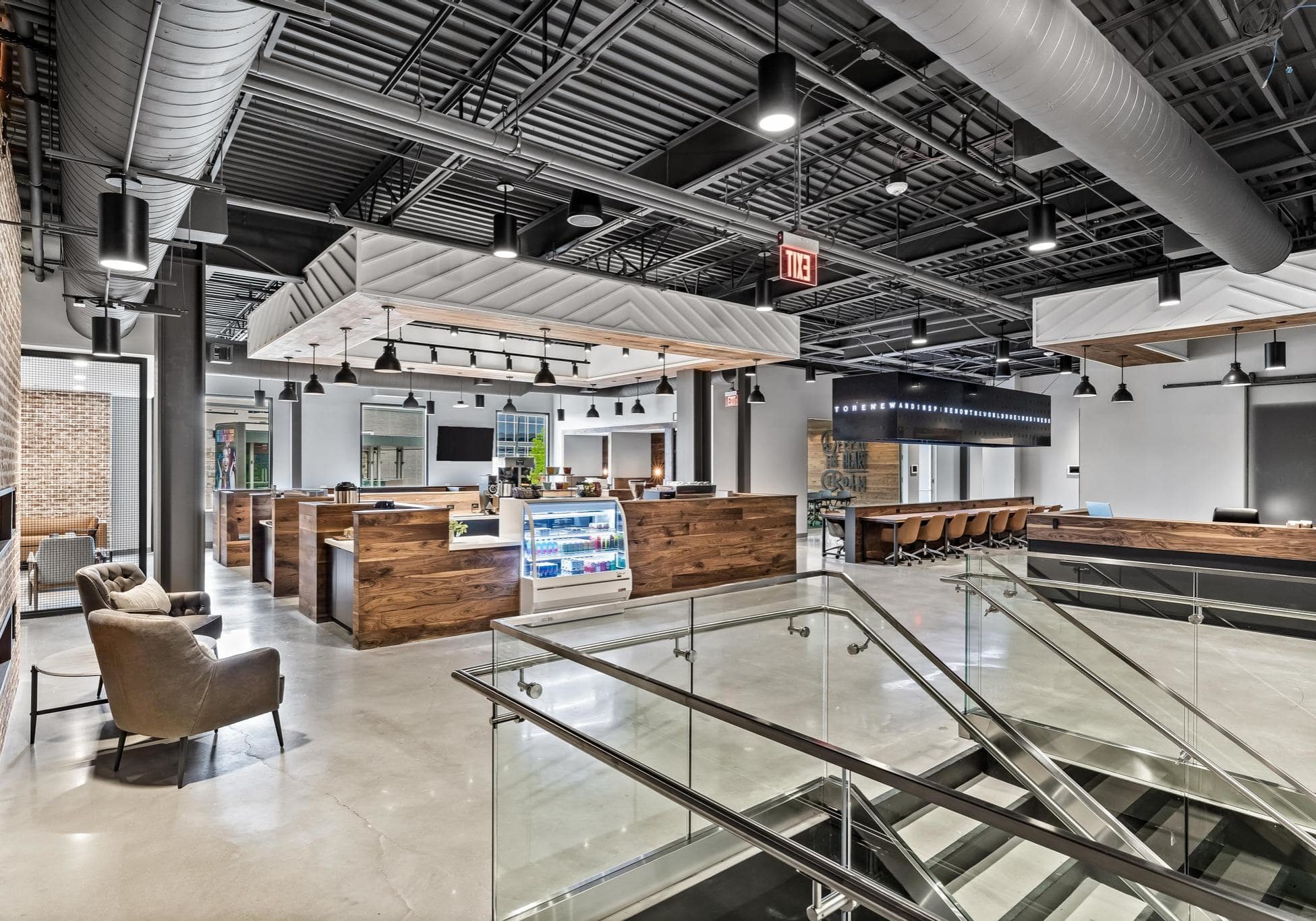Shared workspace at Roam at Grandscape in The Colony, Texas